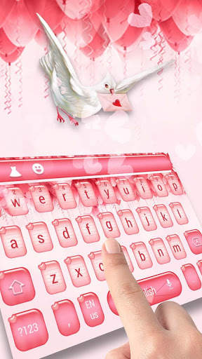 Pink Rose Love Letter Keyboard screenshot 3