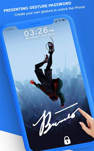 Signature Lock Screen HD,  app lock free скриншот 2