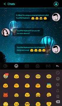 Simple Neon Blue Future Tech Keyboard Theme screenshot 3