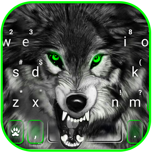 Fierce Wolf Green Keyboard Theme icon