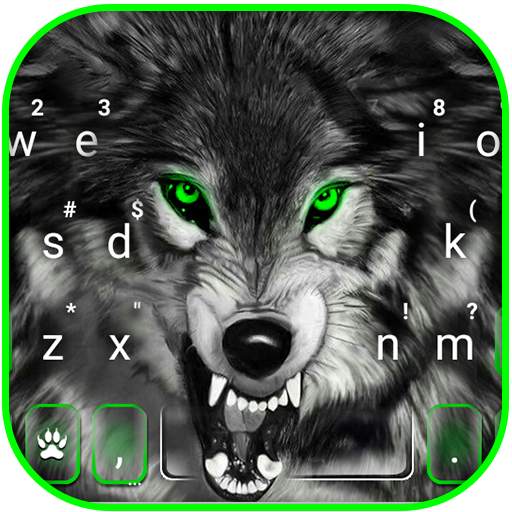 Fierce Wolf Green Keyboard Theme 1.0