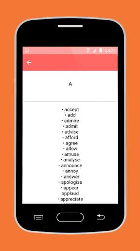 Regular Verbs List скриншот 3