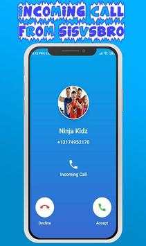 Calling Ninja kids - Call and Chat Simulator screenshot 2