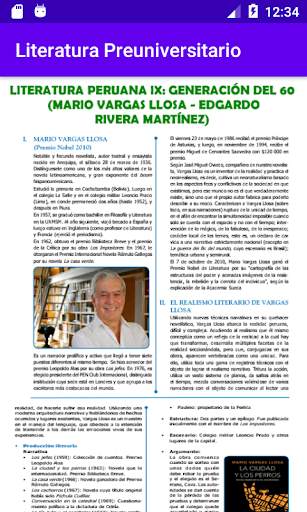 Literatura Preuniversitario screenshot 8