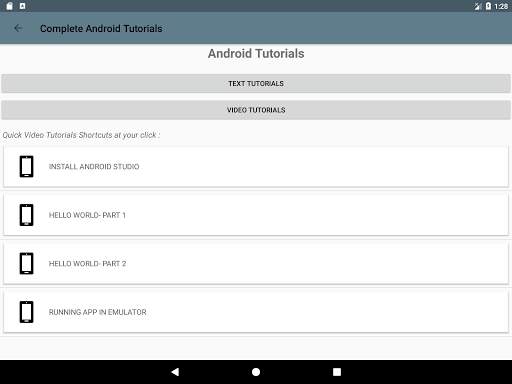 Complete Android Tutorials скриншот 14