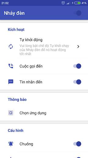 Nháy Đèn Flash Khi Có Cuộc Gọi, Siêu Đèn pin screenshot 1