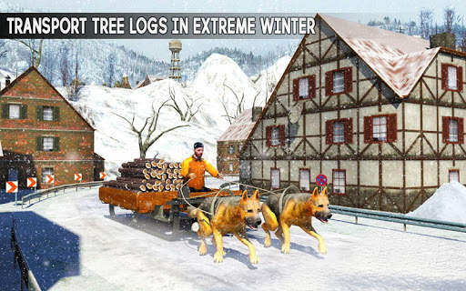 Snow Dog Sledding Transport: Dog Simulator Games screenshot 11
