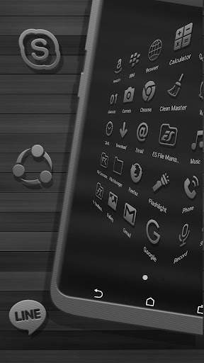 Wooden Graphite Launcher Theme screenshot 3