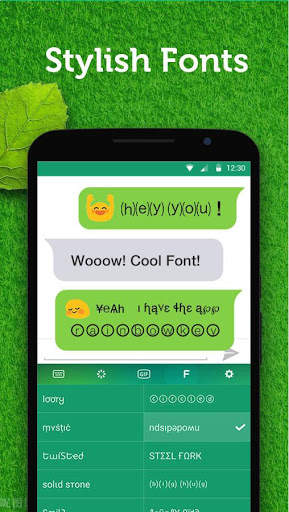 Green Keyboard Theme - Emoji&Gif screenshot 3