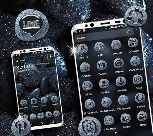Black Stone Launcher Theme screenshot 2