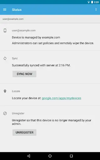 Google Apps Device Policy screenshot 6