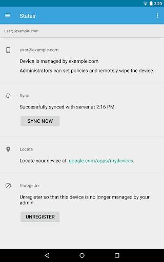 Google Apps Device Policy screenshot 6