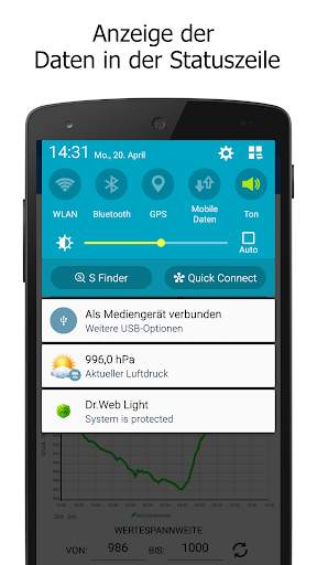 Barometer in der Statuszeile screenshot 4
