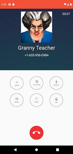 Granny teacher Fake Video Call with Scary Granny screenshot 3