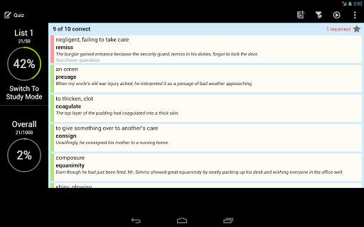 SAT Vocabulary Quiz 1000 screenshot 12