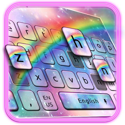 Rainbow Galaxy Keyboard Theme 10001004