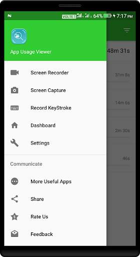 Usage Viewer for Android Screen Recorder Analyzer screenshot 1