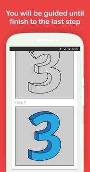 Draw 3D Alphabet Letters & Numbers Step by Step screenshot 3