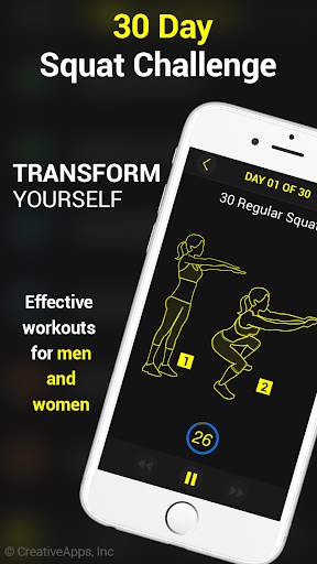 30 Day Squats Trainer Free screenshot 1