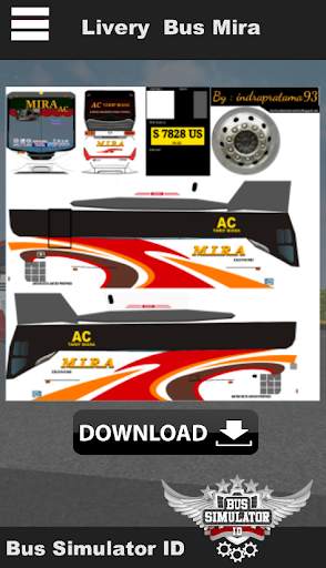 Skin Livery Bus Mira screenshot 2