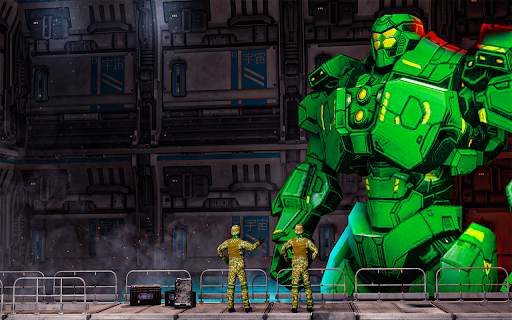 Army School Bus Robot Car Game screenshot 14