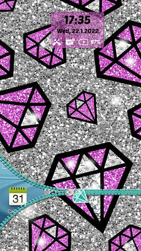 Diamond Zipper Screen Lock App screenshot 2