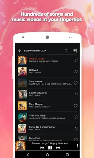Hindi Romantic Songs 2014 App 2 تصوير الشاشة