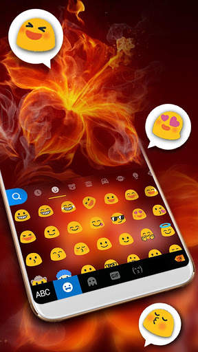 Neon Fire Weed Keyboard Theme screenshot 3