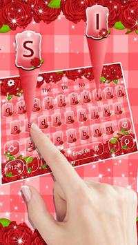 Lovely Red Rose Keyboard Theme screenshot 2