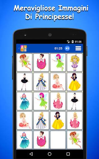 Gioco Di Memoria Con Principesse Per Bambini screenshot 1