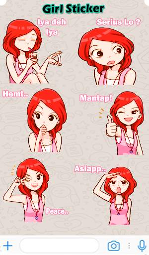 Sticker Chat Cewek - WaStickersApp screenshot 4