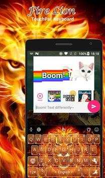 Fire Red Roar Lion Keyboard Theme screenshot 6