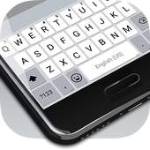 White Emoji Keyboard Theme - Pearl White & Emoji 1.0.8
