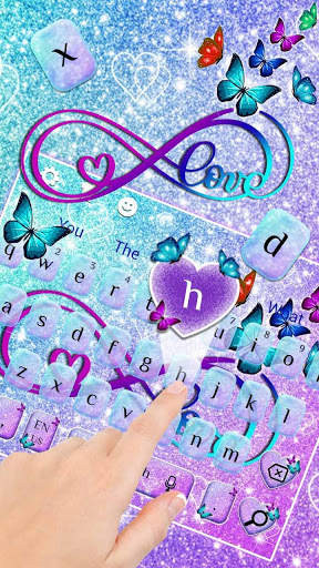 Glitter Dream Infinity Love Keyboard Theme screenshot 1