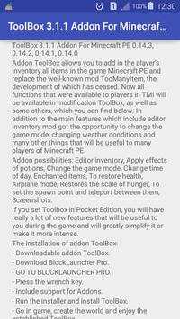 ToolBox Addon For Minecraft PE screenshot 1