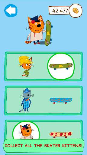 Kid-e-Cats Skateboard Racing Rush. Kids games screenshot 2