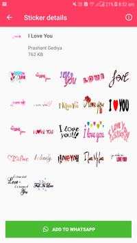 Latest and New Love Stickers For WhatsApp screenshot 5