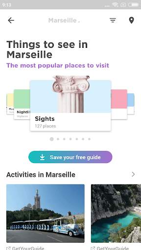 Marsella Travel Guide in English with map screenshot 2