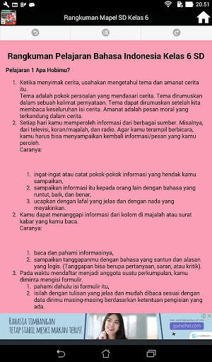 Rangkuman Mata Pelajaran Kelas 6 SD / MI screenshot 4