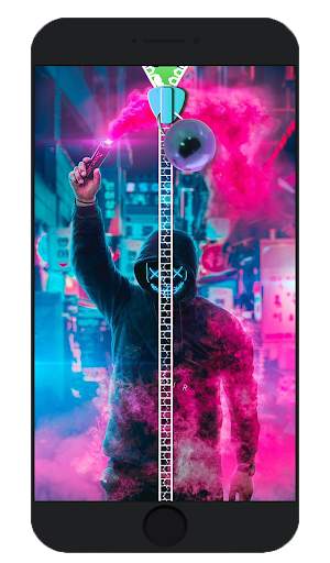 Marshmello zipper lock screen screenshot 4