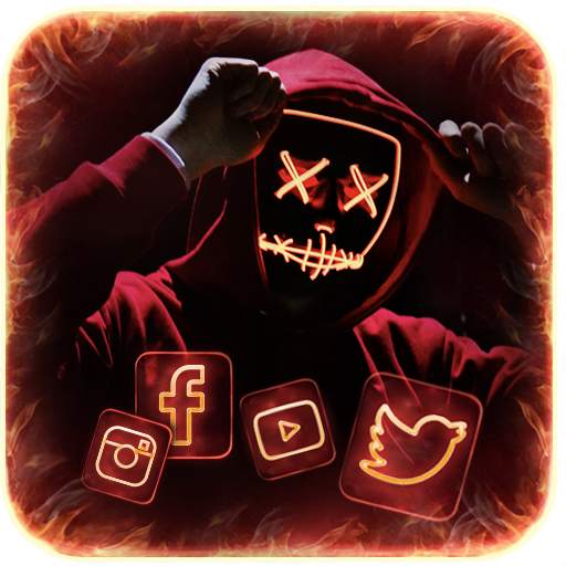 Neon, Fire, Mask Theme & Live Wallpaper 1.0
