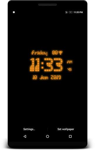 Pixel Digital Clock Live Wp screenshot 3