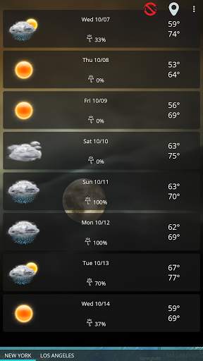 Weather forecast clock widget screenshot 14
