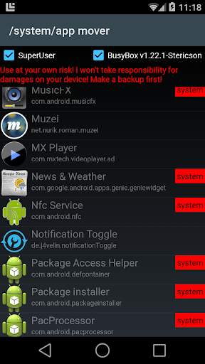 /system/app mover ★ ROOT ★ screenshot 1