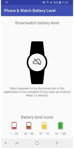 Phone & Smartwatch Battery Level screenshot 1