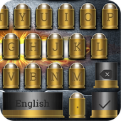 Gun and Bullet Keyboard Theme أيقونة