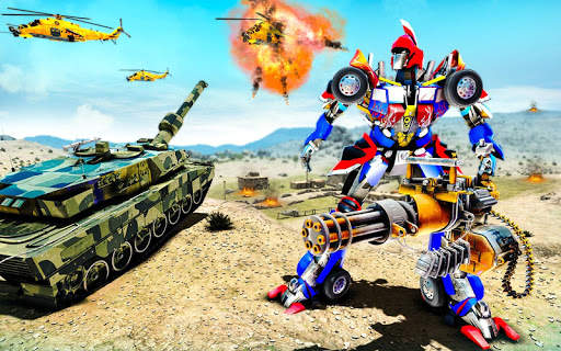 Robot Transform Tank Action Game screenshot 2
