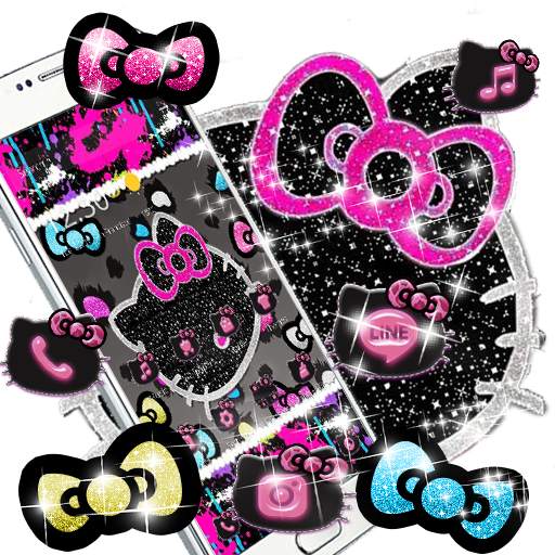 Kitty Black Diamond Bowknot Sweet Princess Theme 1.1.4