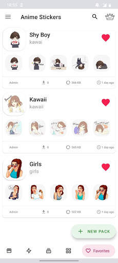 Anime Stickers, create or find manga stickers screenshot 1