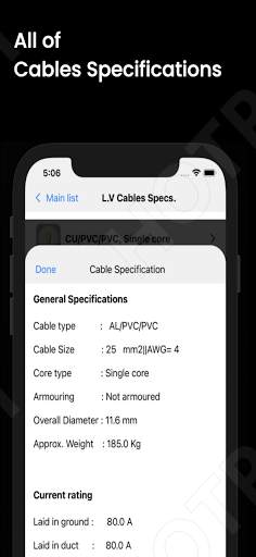 Voltage drop / Cable size /Short circuit Calcs screenshot 5